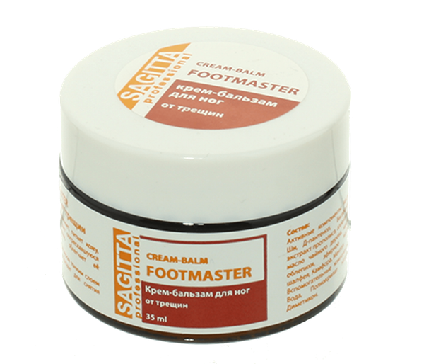 Sagitta Cream-balm FOOTMASTER, крем-бальзам от трещин, 35мл