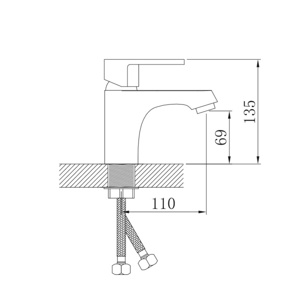 Смеситель для раковины POTATO P10223-13