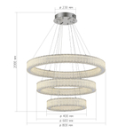 SL6008.103.03 Люстра подвесная ST-Luce Хром/Хром LED 3*95W 3000K LATOZZO