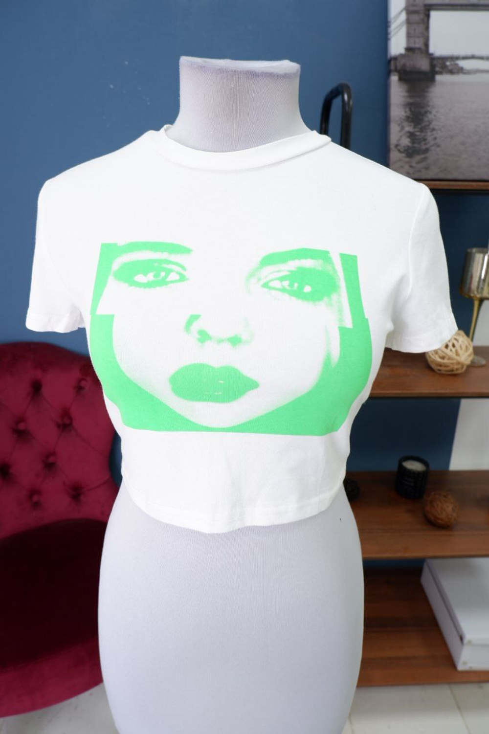 Кроп-топ Shein с принтом 46 размер