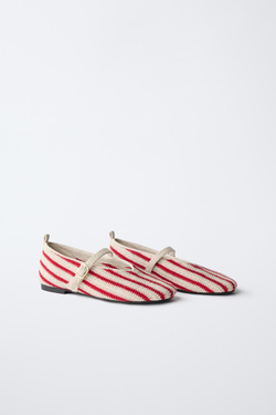 ZARA БАЛЕТКИ, КРАСНЫЙ