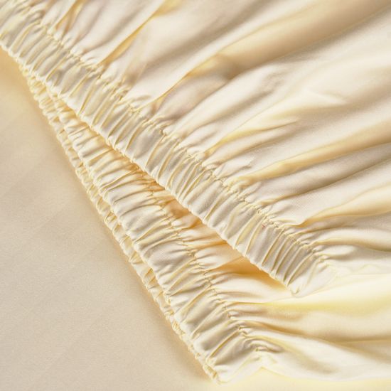 Простыня на резинке Ivory, 140x200х30, страйп полисатин HOMY