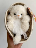 Мягкая игрушка кот в корзине 20 см