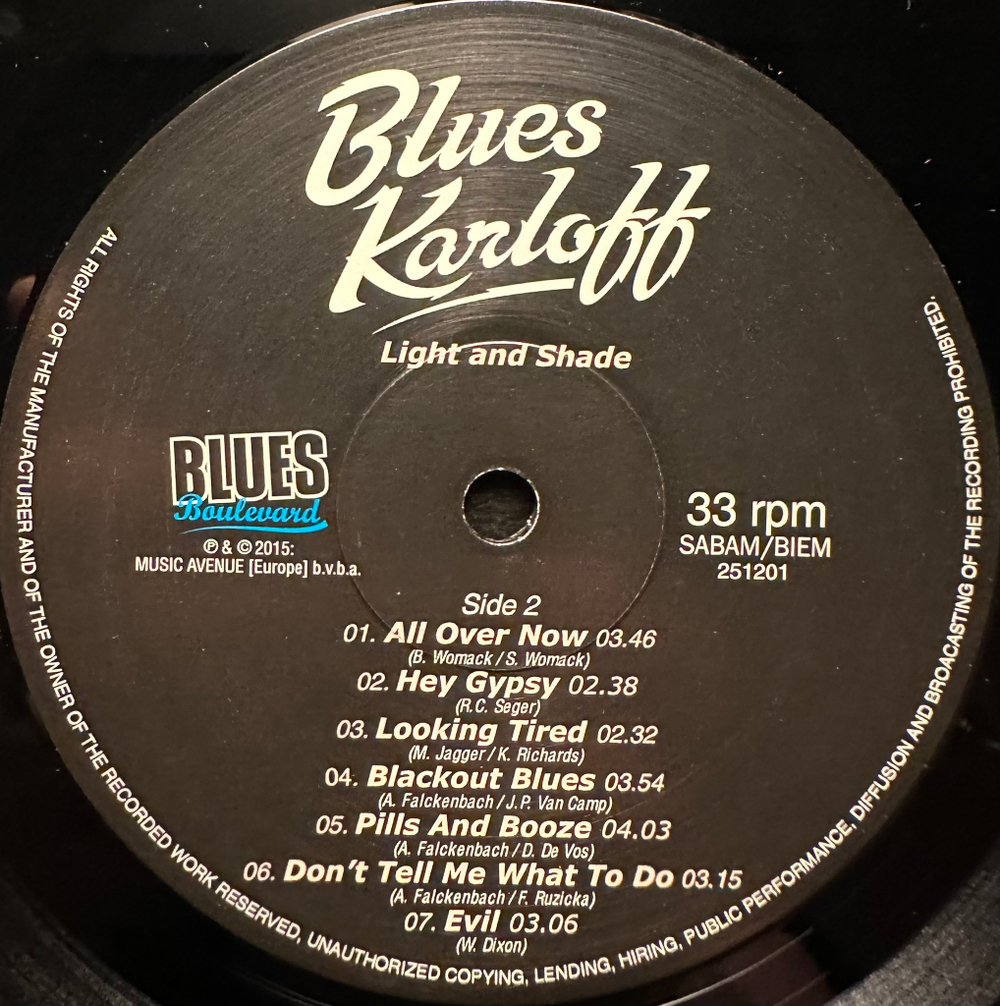 Blues Karloff - Light And Shade (Европа 2015г.)