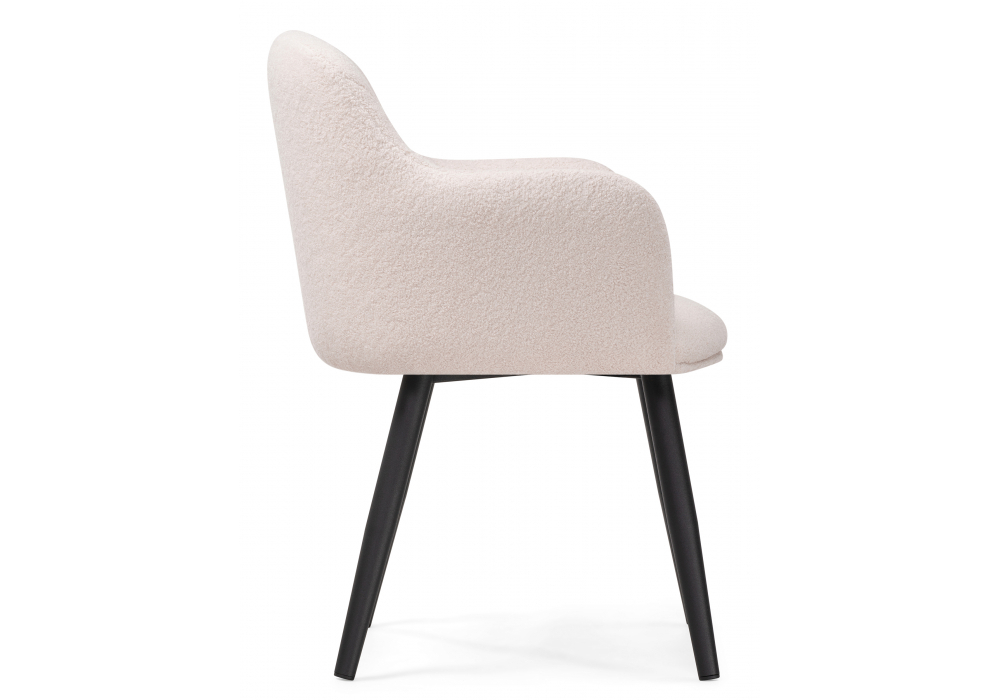 Стул на металлокаркасе Woodville Халли lamb 19, черный, ножки черные