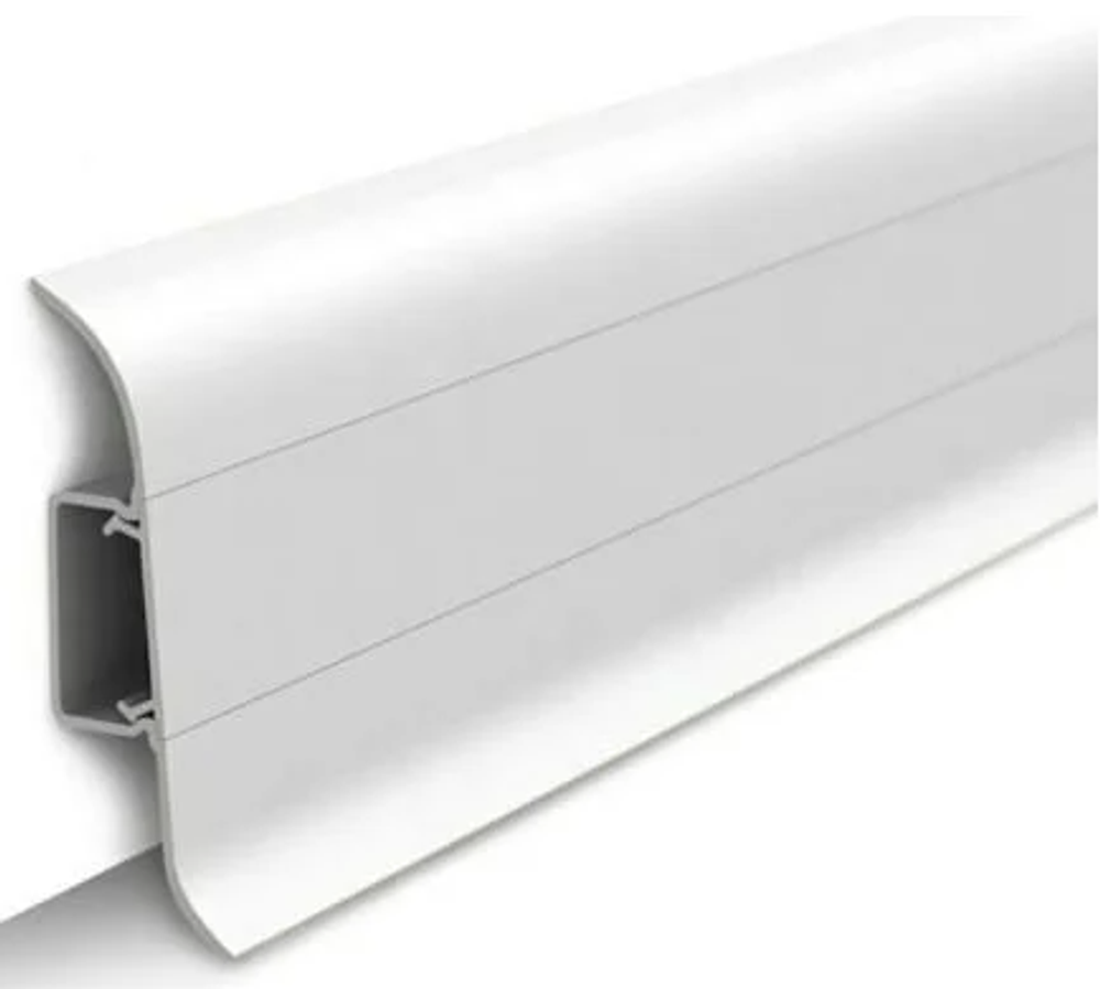 Плинтус ПВХ 55мм*2,2м Белый Плинтус ПВХ 55мм*2,2м Белый