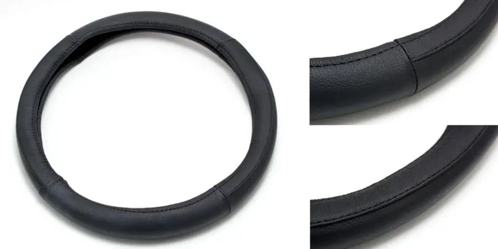 Чехол руля кожа КС-М BLACK