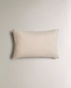 ZARA HOME НАВОЛОЧКА ДЛЯ ДЕКОРАТИВНОЙ ПОДУШКИ С ВЫШИВКОЙ, ЭКРЮ