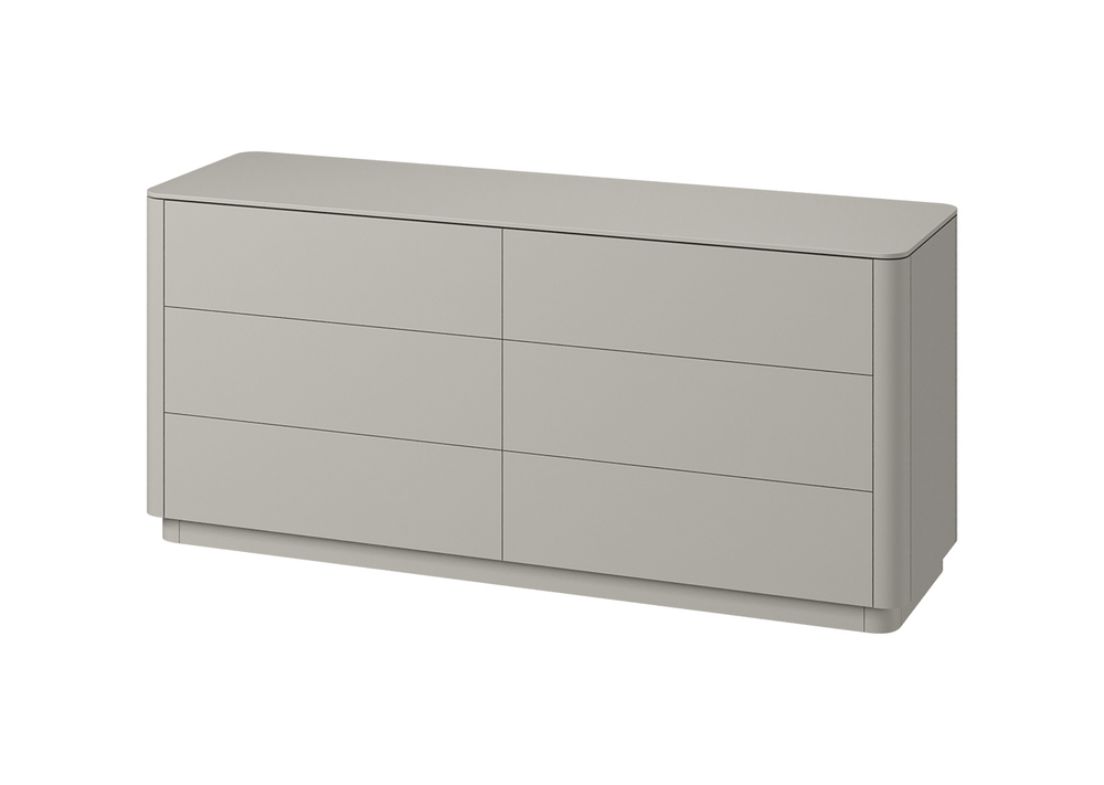 Комод Tammi 6 ящиков ширина 170 см (серо-бежевый)