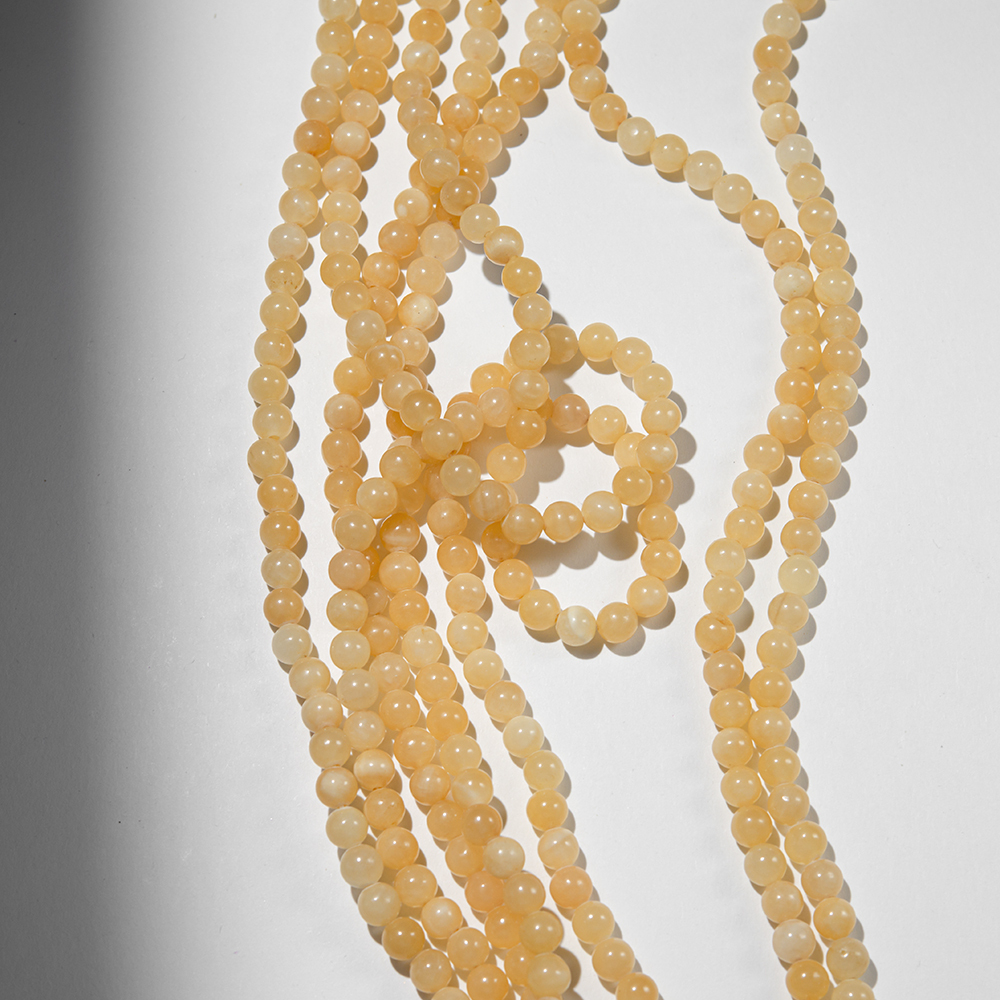 Желтый кальцит, 6,6мм, шар