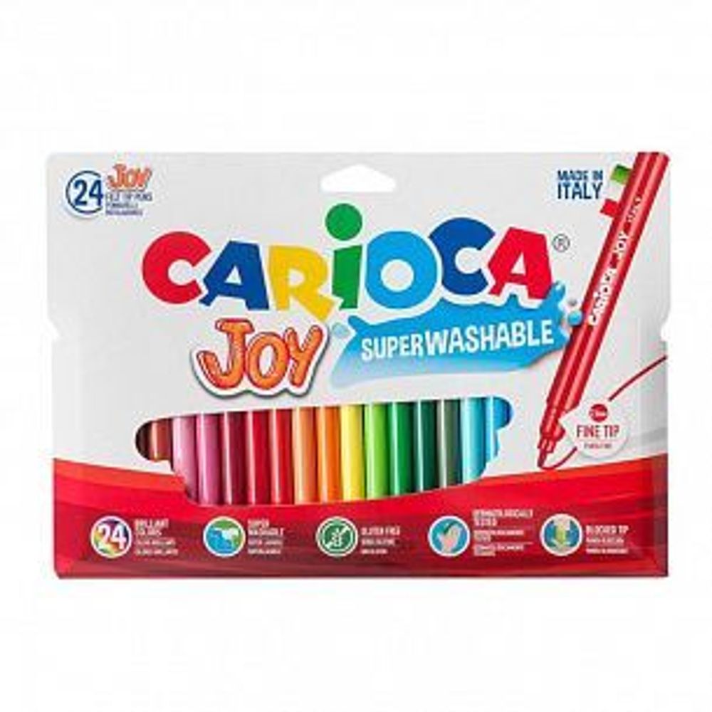 Фломастеры CARIOCA JOY 24 цв. карт.конверт кругл. корп.