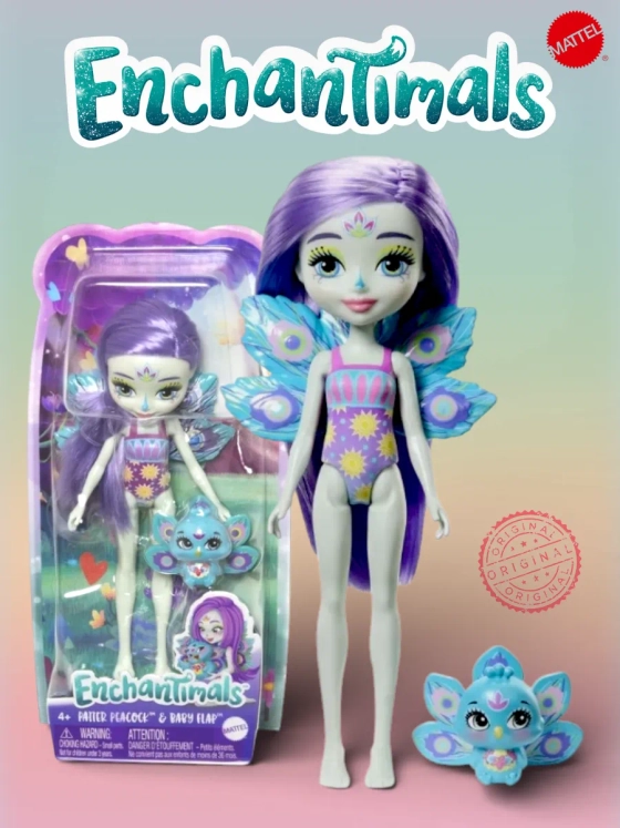 Кукла Энчантималс Павлина Петтер и Флэп HTN83 HRX79