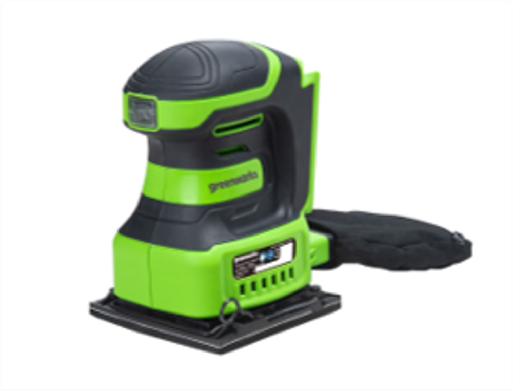 Плоская шлифовальная машина Greenworks G24SS14, 24V, 115x140мм, 5500 об/мин, амплитуда 1,6 мм, без АКБ и ЗУ (3100507)