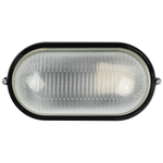 Светильник ЭРА НБП 04-60-001 Акватермо алюминий/стекло IP54 E27 max 60Вт 212х105 овал черный