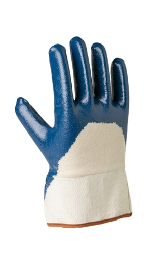 Перчатки с хлопковой подкладка из джерси, манжет безопасности, нитриловое покрытие 3/4