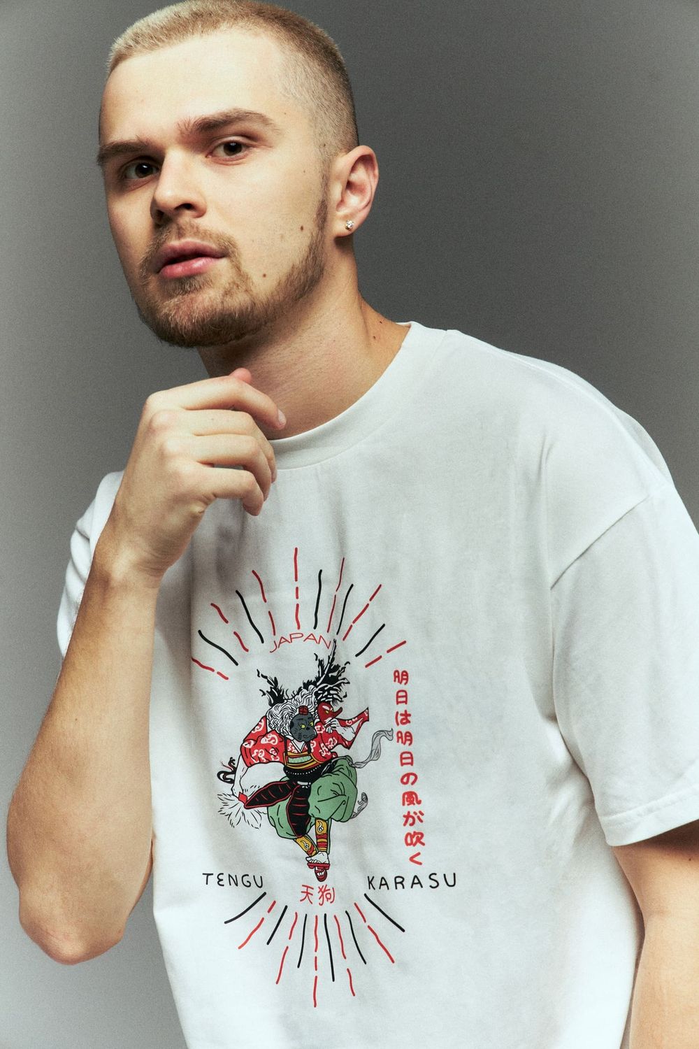 Футболка by Matsumura Tengu Karasu Белая