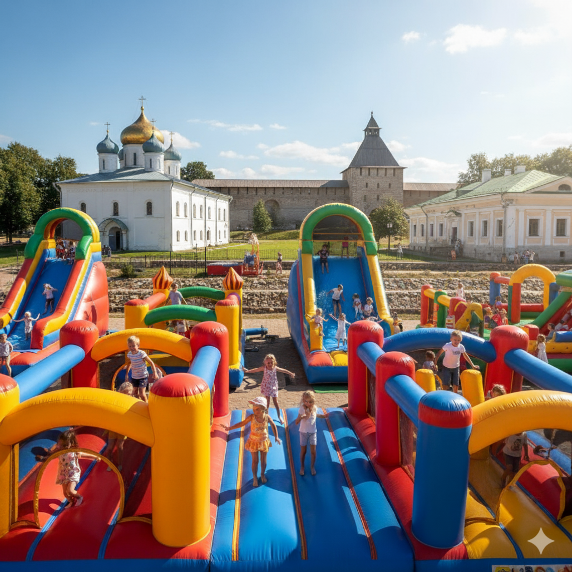 Батут купить в Коломне – Надувные аттракционы БатутМастер 🎪