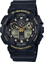 Японские наручные часы Casio G-SHOCK GA-100GBX-1A9 с хронографом