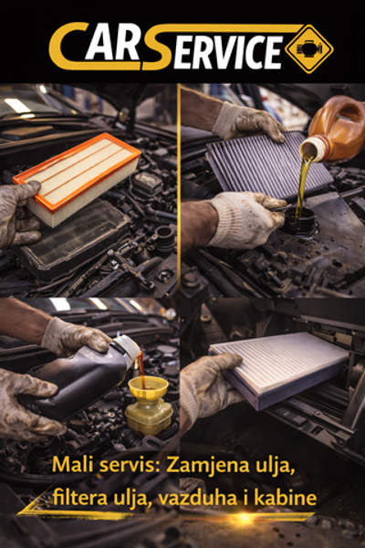 Full Basic Service: Oil, Oil Filter, Air Filter, and Cabin Filter Change