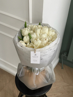 Букет из 25 белых тюльпанов