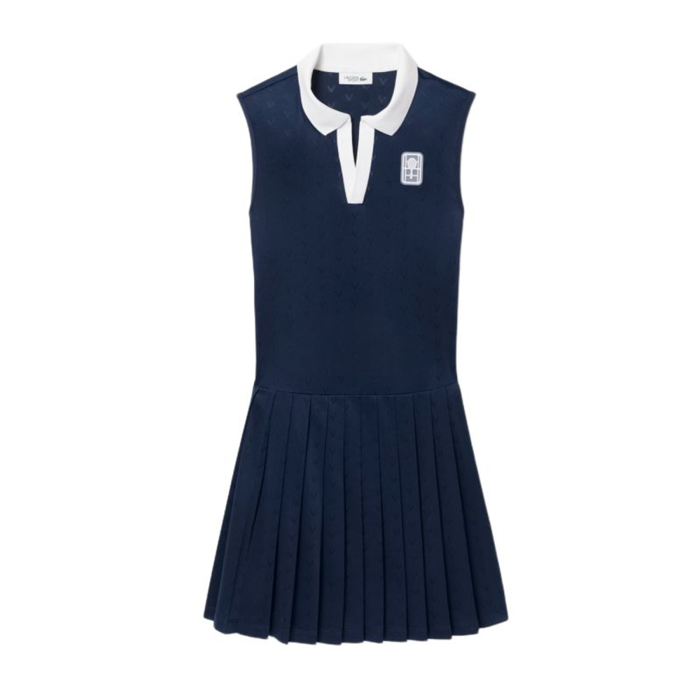 Теннисное платье Lacoste Ultra Dry Tennis Heritage with Liner - navy blue/navy blue