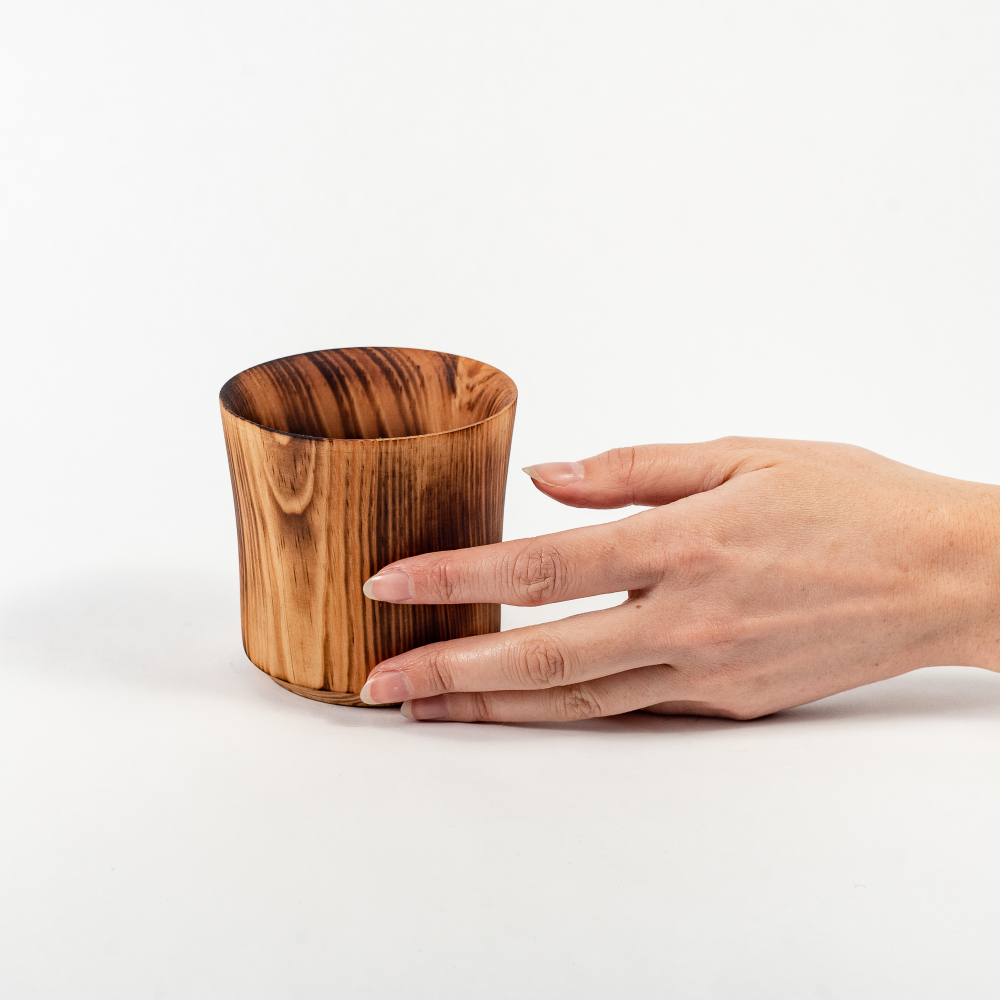 Деревянный стакан из кедра для напитков C49