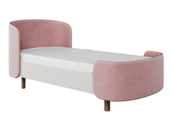 Кровать подростковая KIDI Soft размер М антивандальная ткань (розовый)