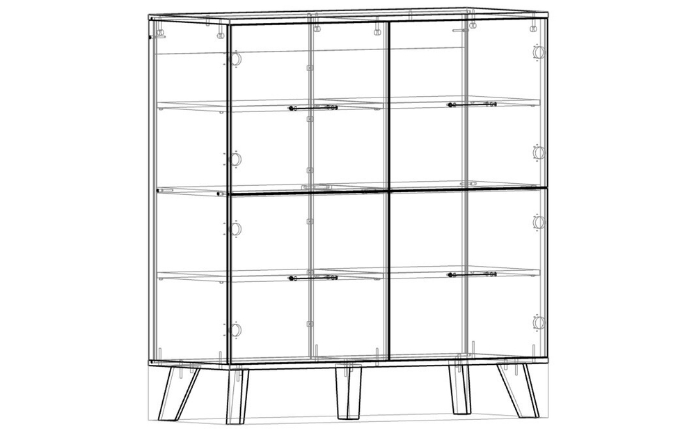 Комод Мелания 4 Белый 101/ Клен 375 110*45*119 см, Белый 101/Клен 375   Фиеста