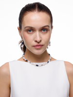 Серьги "Pearl charm" Blue Silver