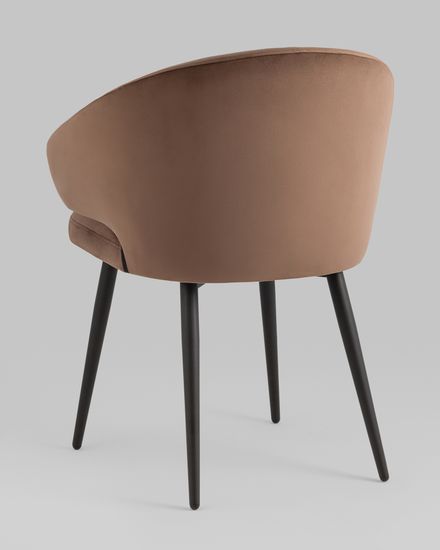 Стул с подлокотниками Codo велюр коричневый