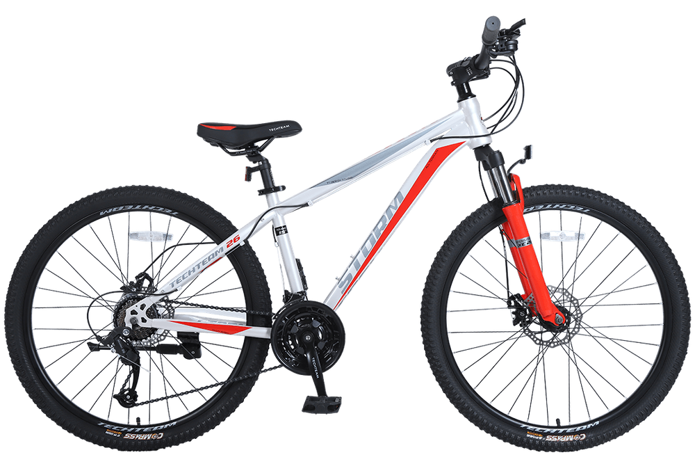 Велосипед TechTeam Storm 26"х15" серый 2021