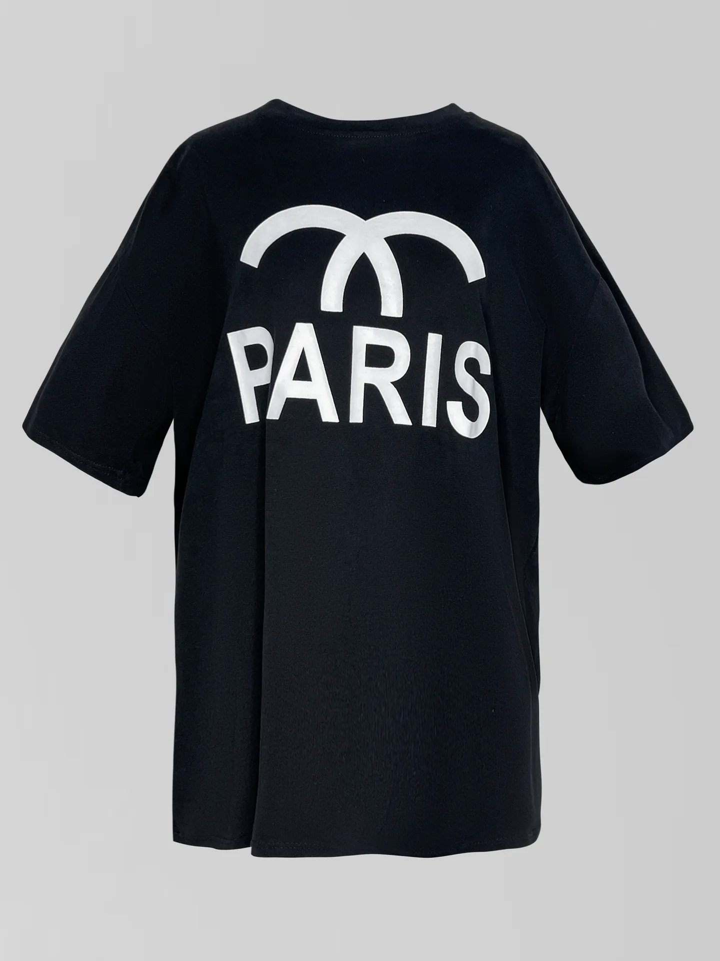 Футболка Arto Fashion 9930 удлиненная плотная с надписью PARIS