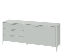 Тумба Type 3 ящика 2 двери L (светло-серый)