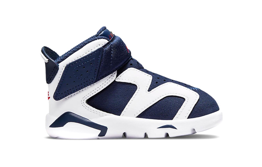 Baby Jordan Air Jordan 6 retro little flex td non-slip shock absorption wear-resistant rebound breathable high-top retro basketball shoes blue and white