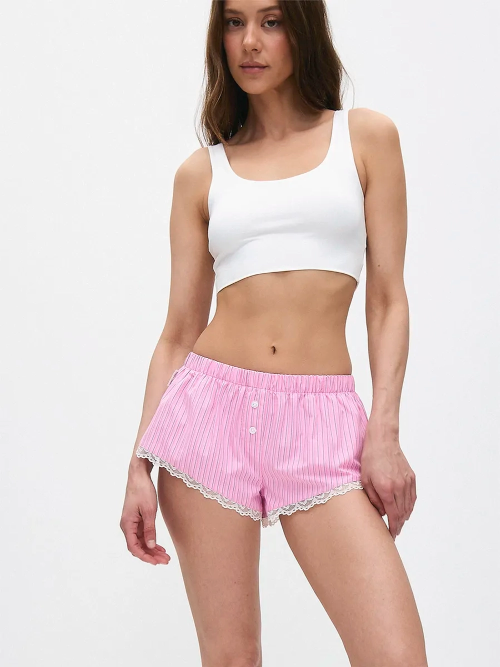 Шорты домашние с кружевом