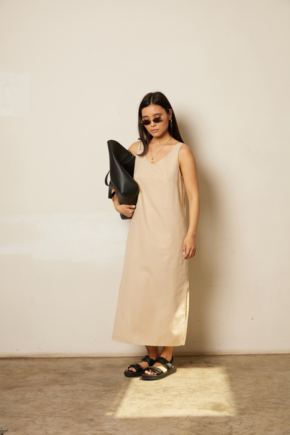 Сарафан льняной прямой