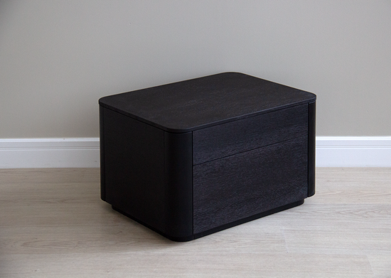 Тумба прикроватная Tammi 2 ящика ширина 60 см (черный)