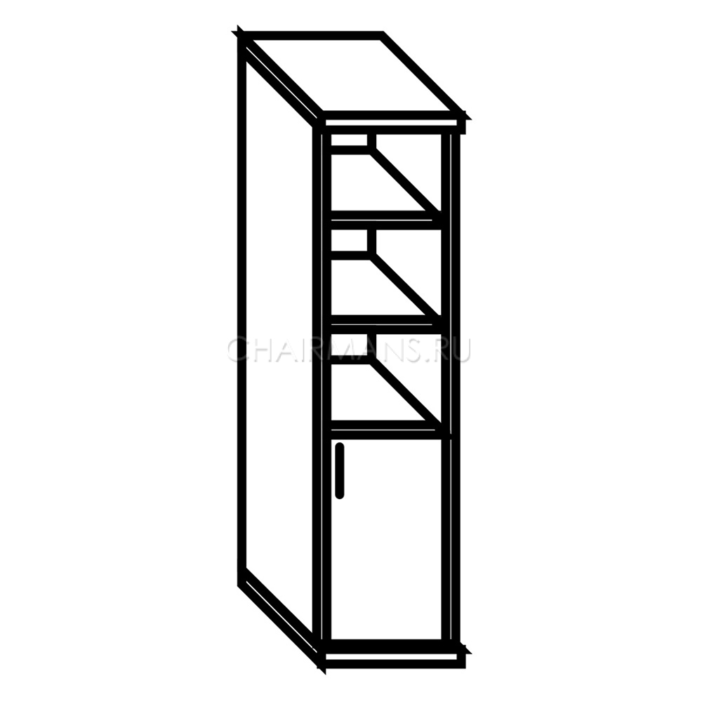 Шкаф Skyland SIMPLE SR-5U.5(R) легно темный