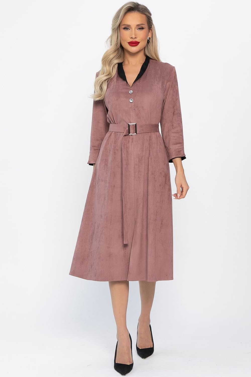 Платье замшевое Дарьяна НЬЮ (пыльная роза) П14651-18М LT Collection