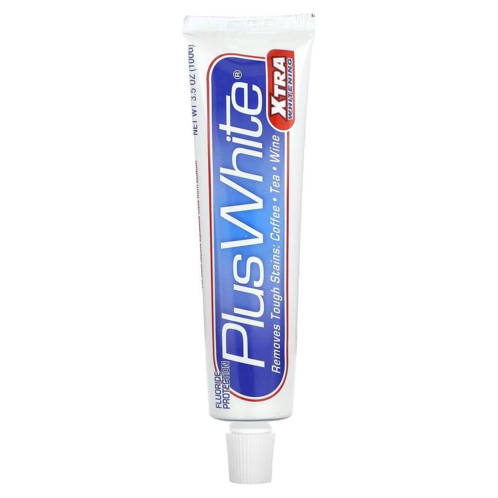 Plus White, Xtra Whitening, зубная паста против кариеса с фтором, мята, 100 г (3,5 унции)