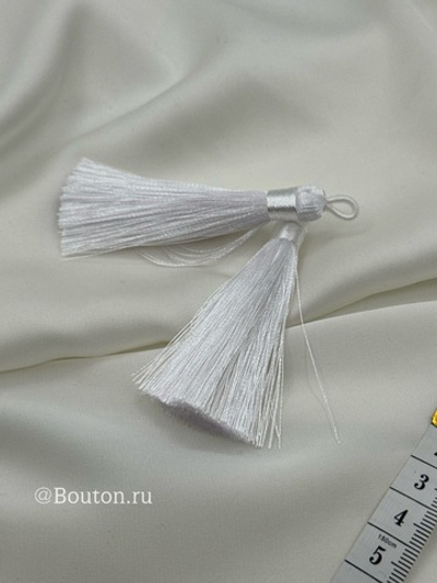 Кисточка для штор белая 8 см