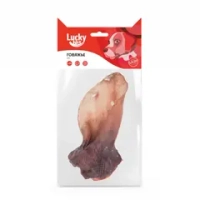 Лакомство для собак Lucky bits ухо говяжье целое, 50 г