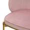 Барный стул Coral, 76 см, розовый велюр с золотыми ножками