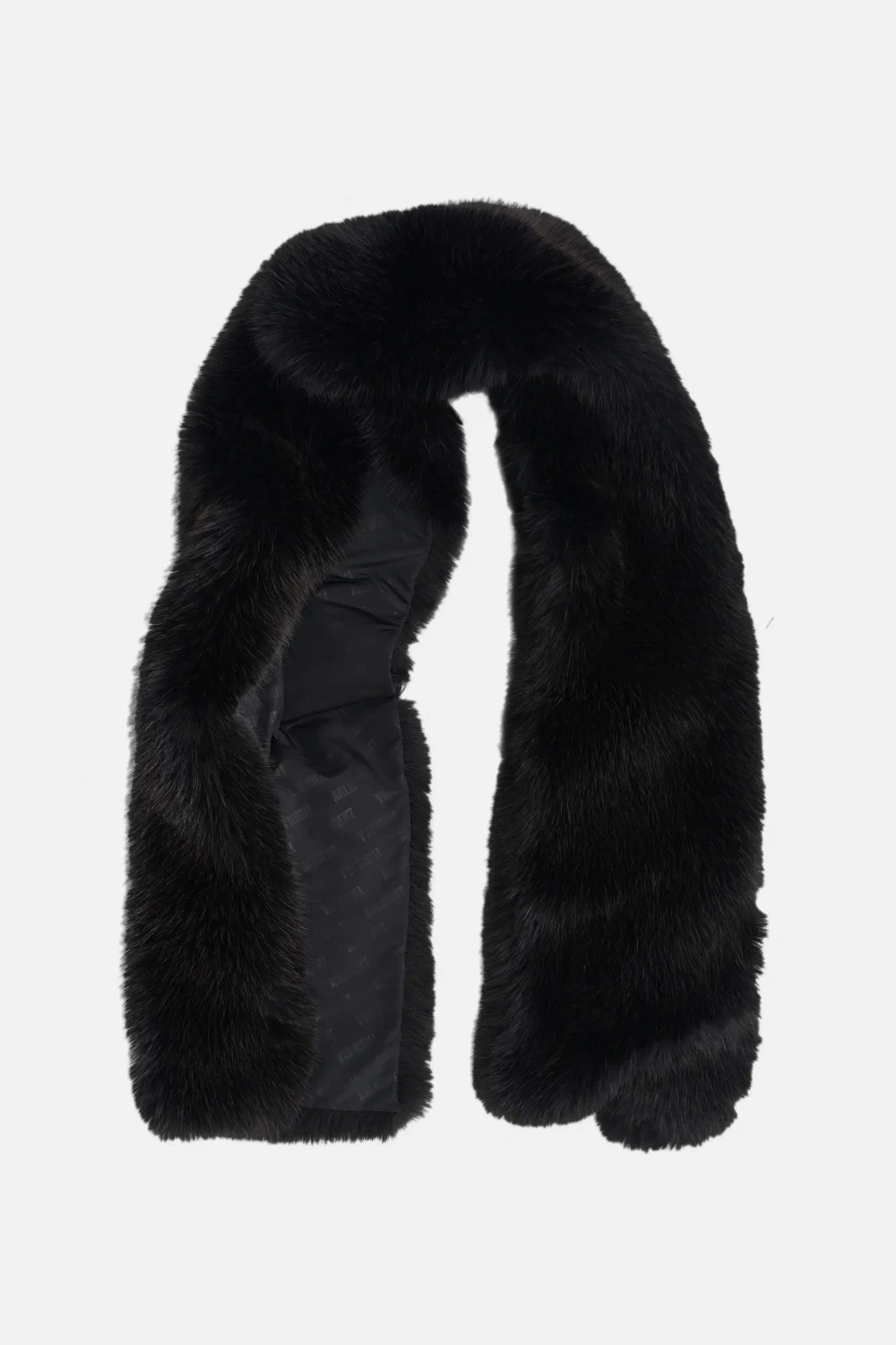 Шарф из экомеха темно-коричневый