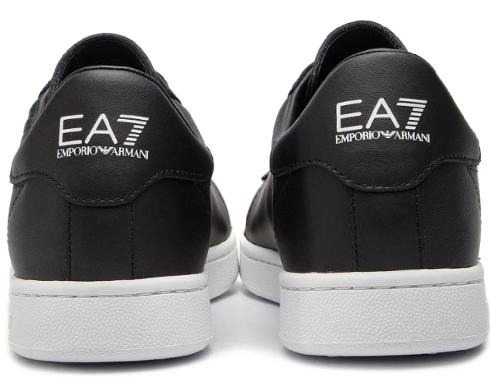 Мужские кроссовки EA7 Unisex Leather Sneaker - black