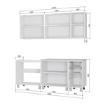 Кухня Дина 2 м белый глянец