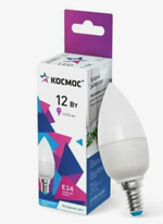 Лампа диодная Космос свеча 10,5W тёплый свет Е14 3000К