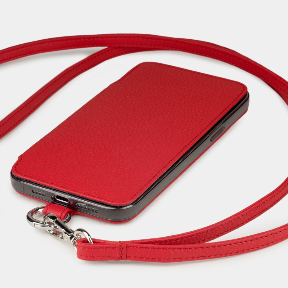 Чехол Marcel для iPhone 12 Pro Max из натуральной кожи теленка, красного цвета