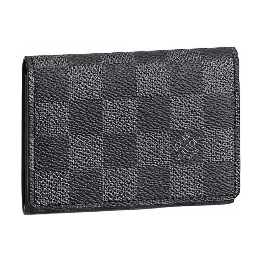 LOUIS VUITTON Enveloppe Carte De Visite Damier Graphite