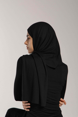Хиджаб Молик двухслойный черный